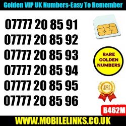 Golden Numbers VIP UK EE Network SIM Card – Easy to Remember Numbers- B462M